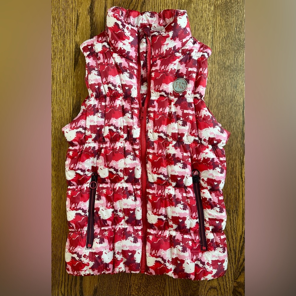 Red and White Puffer Vest